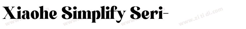 Xiaohe Simplify Seri字体转换